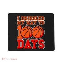 I Dribbled My Way To 100 Days Basketball Mousepad thumb 0