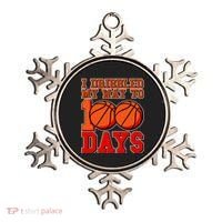 I Dribbled My Way To 100 Days Basketball Ornament thumb 0