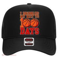 I Dribbled My Way To 100 Days Basketball Hat thumb 0
