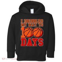 I Dribbled My Way To 100 Days Basketball Toddler Hoodie thumb 0