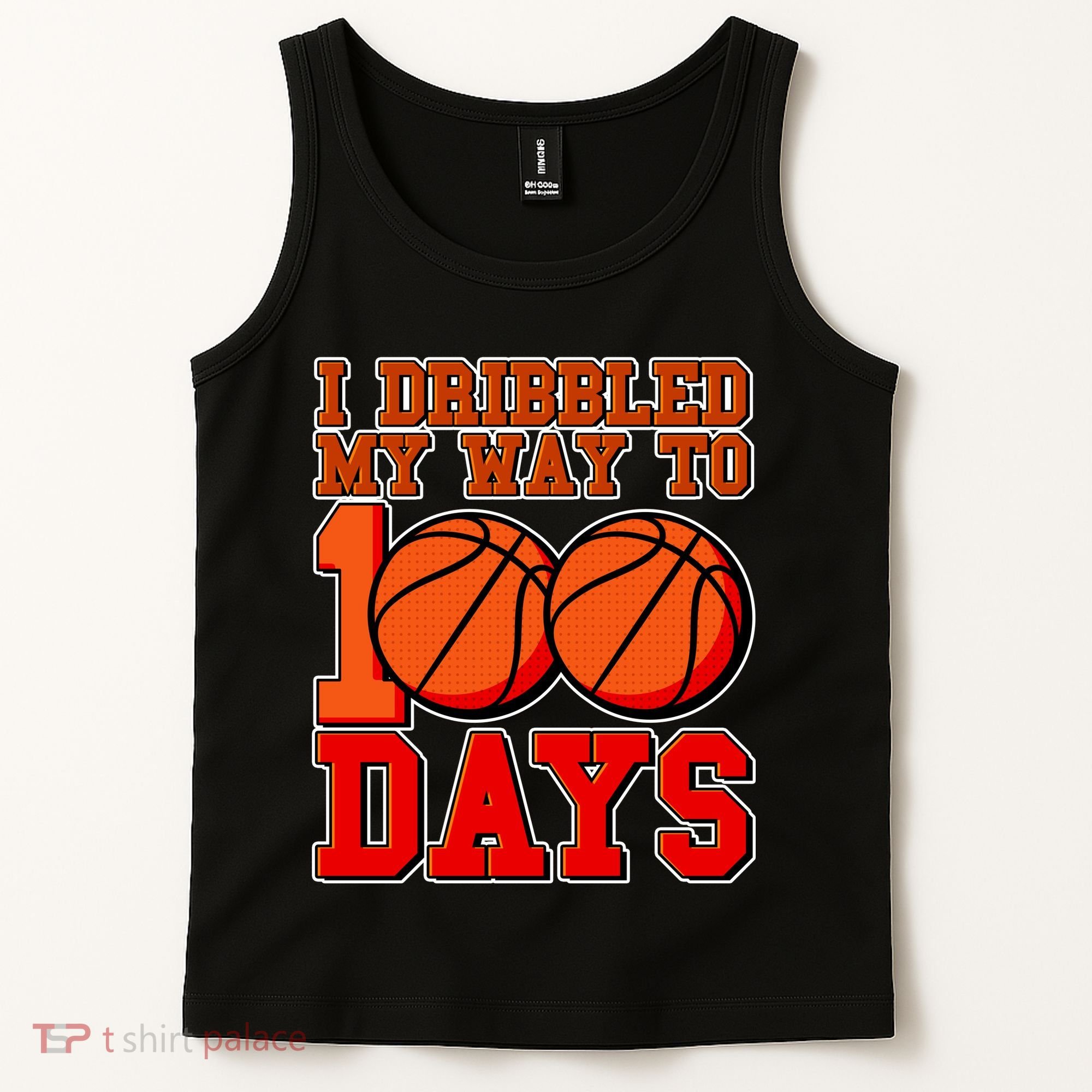I Dribbled My Way To 100 Days Basketball Tank Top