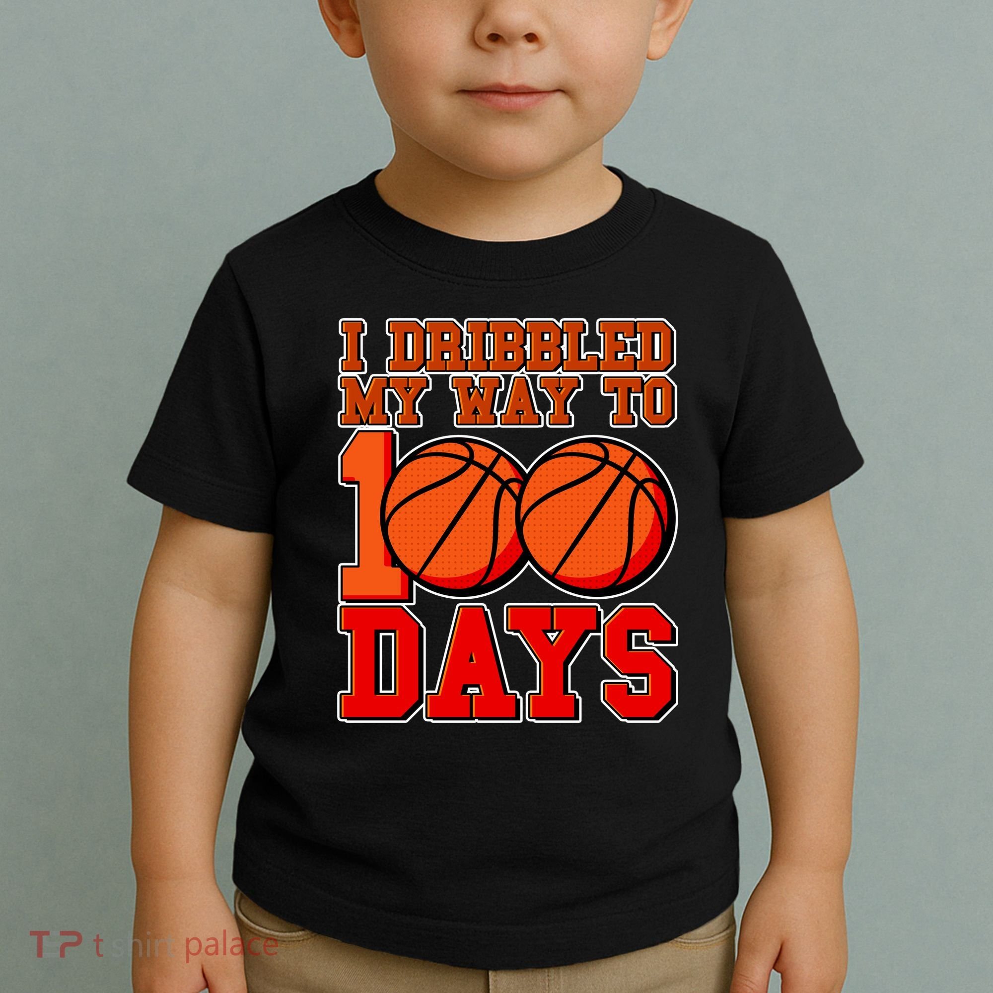 I Dribbled My Way To 100 Days Basketball Toddler T-Shirt