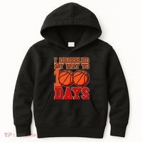 I Dribbled My Way To 100 Days Basketball Kids Hoodie thumb 0
