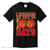 I Dribbled My Way To 100 Days Basketball Kids T-Shirt thumb 0