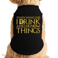 I Drink And Know Things Doggie Tank thumb 0