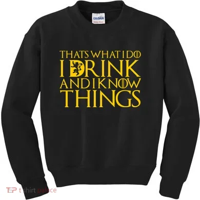 I Drink And Know Things Kids Sweatshirt