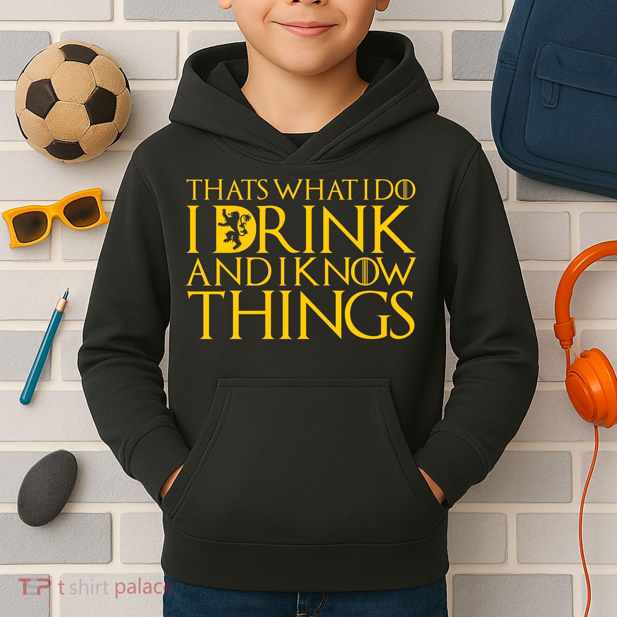 I Drink And Know Things Kids Hoodie
