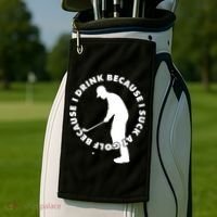 I Drink Because I Suck At Golf Golf Towel thumb 2