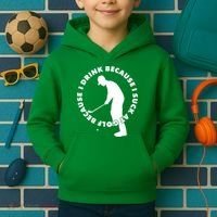 I Drink Because I Suck At Golf Kids Hoodie thumb 2