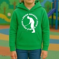 I Drink Because I Suck At Golf Kids Hoodie thumb 3