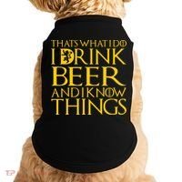 I Drink Beer And I Know Things Doggie Tank thumb 0