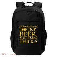 I Drink Beer And I Know Things Backpack thumb 0