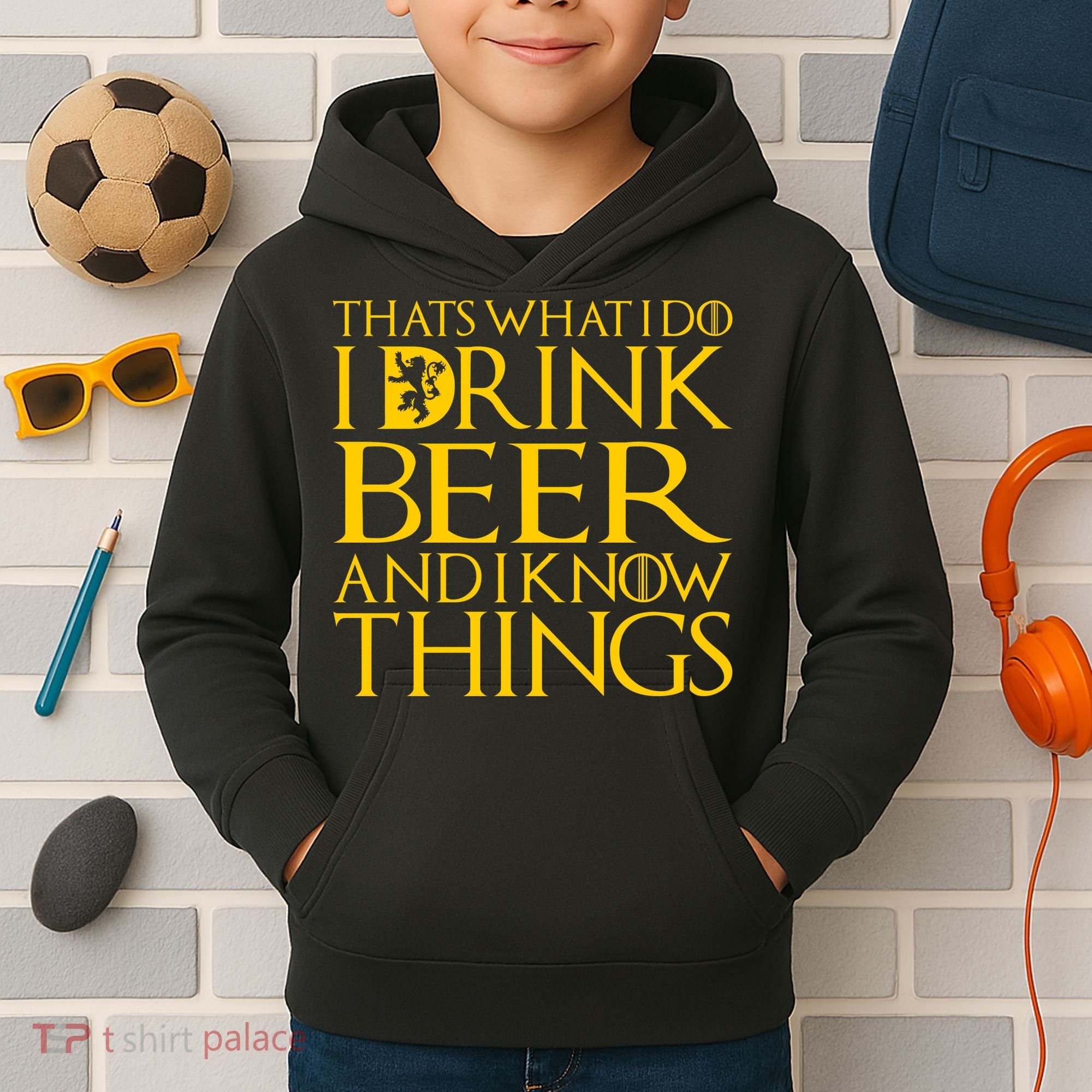 I Drink Beer And I Know Things Kids Hoodie
