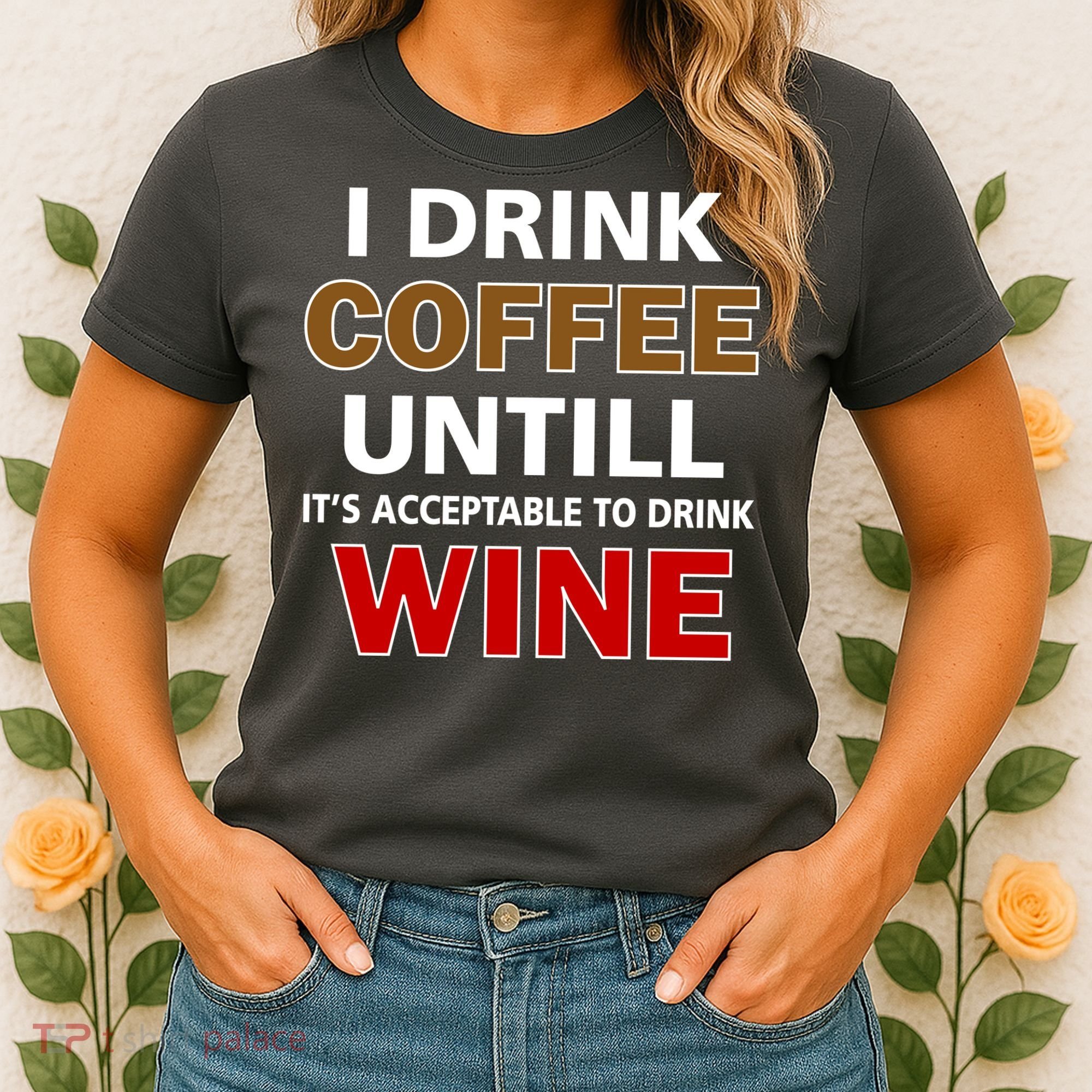 I Drink Coffee Until Wine Women's T-Shirt