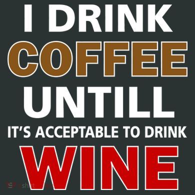 I Drink Coffee Until Wine Short Acrylic Beanie