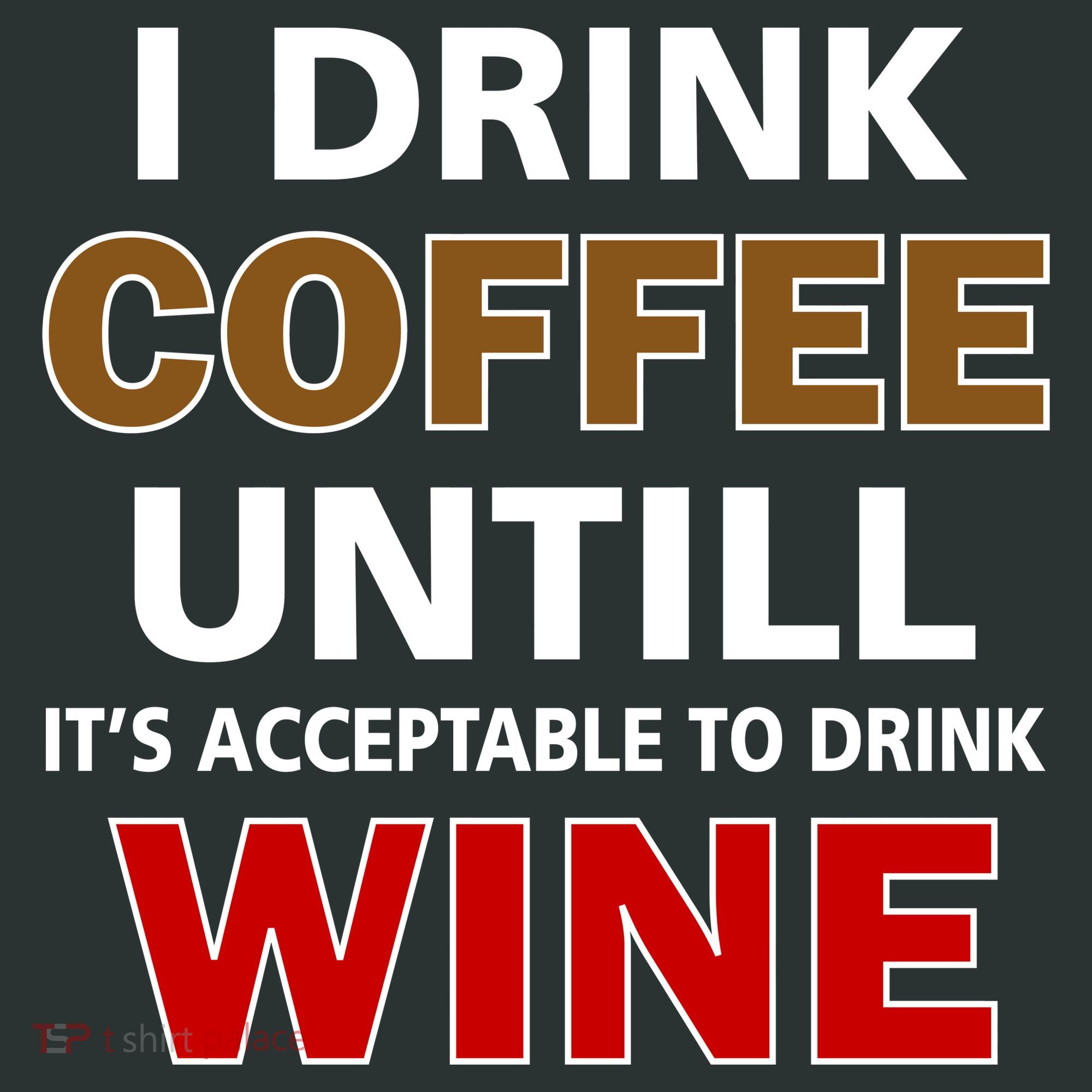 I Drink Coffee Until Wine Short Acrylic Beanie