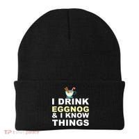I Drink Eggnog And Know Things Beanie thumb 0