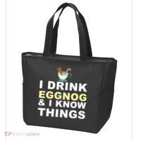 I Drink Eggnog And Know Things Tote Bag thumb 3