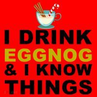 I Drink Eggnog And Know Things Santa Hat thumb 1