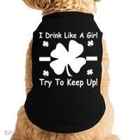 I Drink Like A Girl Try To Keep Up Doggie Tank thumb 0