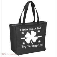 I Drink Like A Girl Try To Keep Up Tote Bag thumb 2
