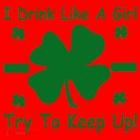 I Drink Like A Girl Try To Keep Up Santa Hat thumb 1
