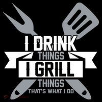 I Drink Thinks Grill Things That's What I Do Women's Long Sleeve Shirt thumb 2