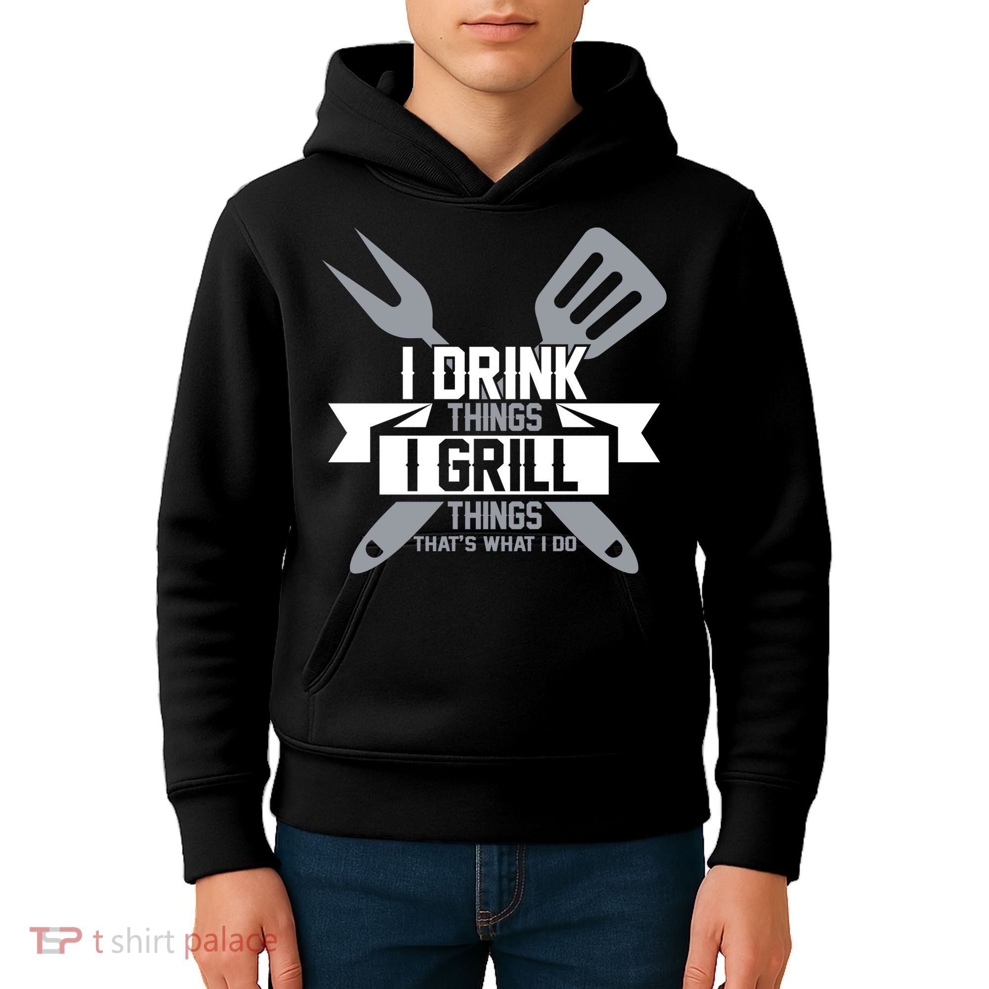 I Drink Thinks Grill Things That's What I Do Kids Hoodie