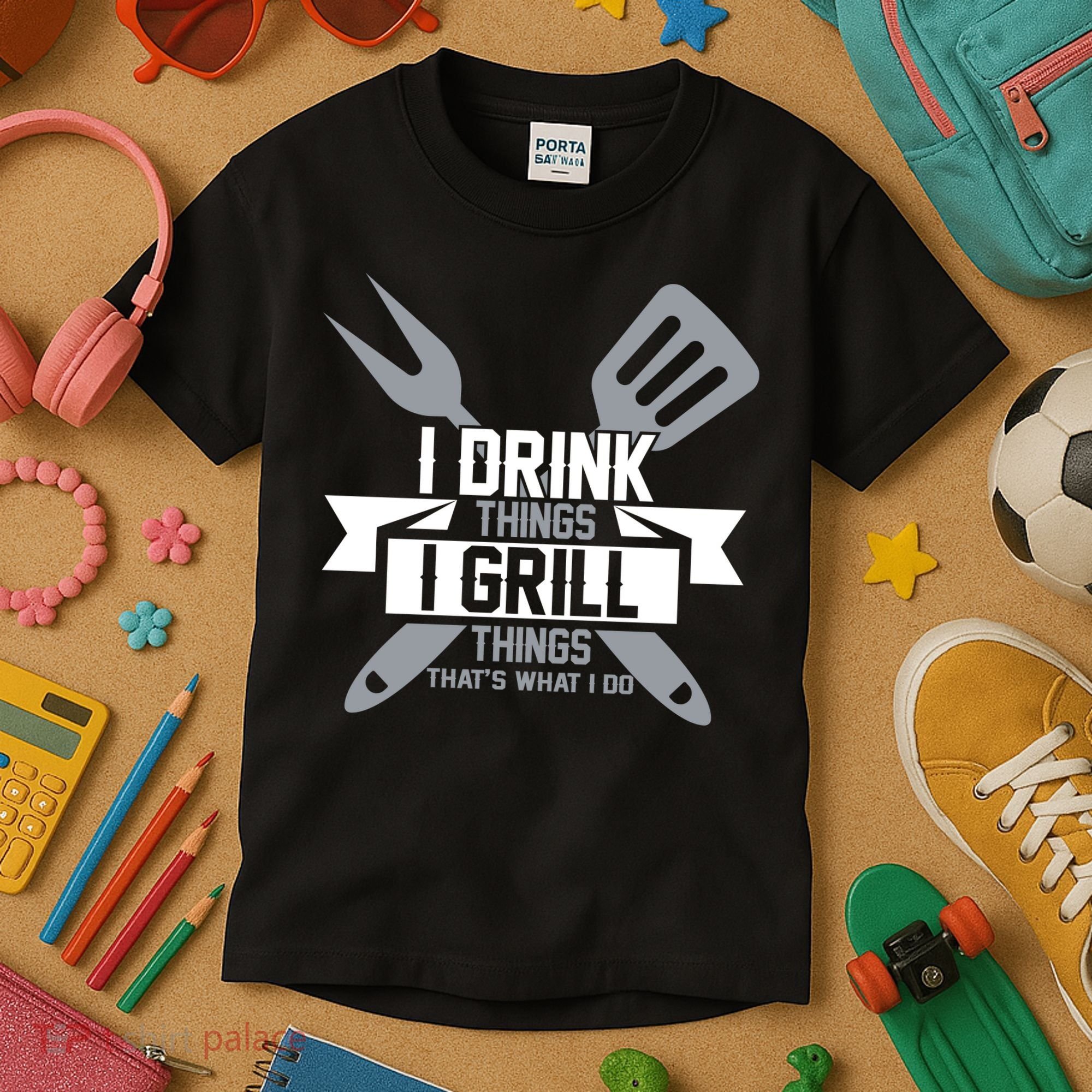 I Drink Thinks Grill Things That's What I Do Kids T-Shirt