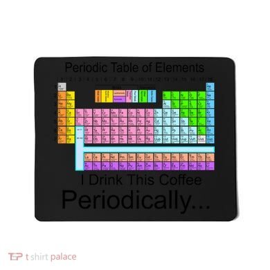 I Drink This Coffee Periodically Mug - Periodic Table of Elements Mousepad