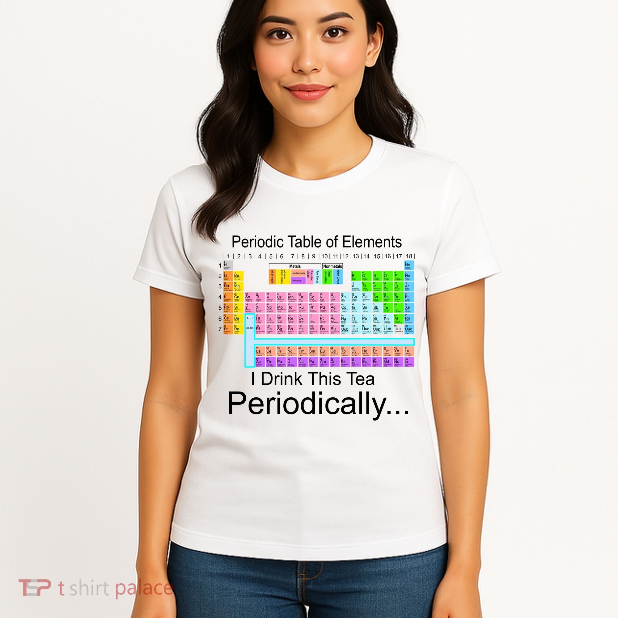 I Drink This Tea Periodically Periodic Table of Elements Women's T-Shirt