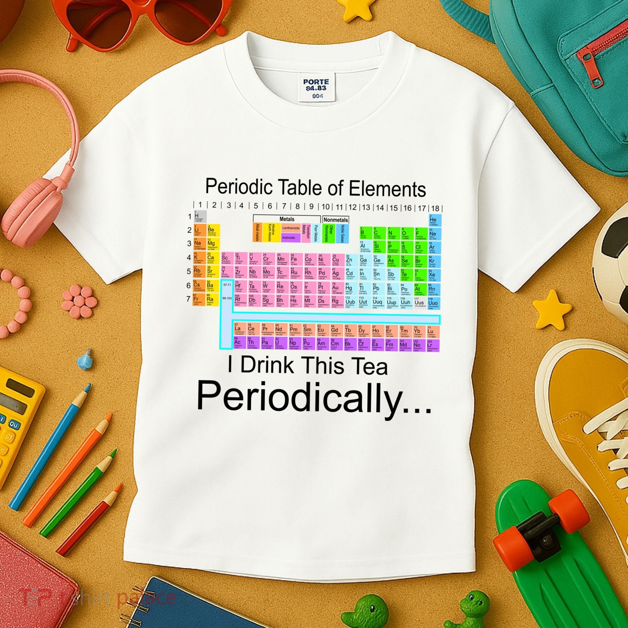 I Drink This Tea Periodically Periodic Table of Elements Kids T-Shirt