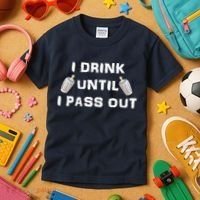 I Drink Until I Pass Out Kids T-Shirt thumb 3
