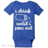 I Drink Until I Pass Out Funny Cute Baby Bodysuit thumb 0