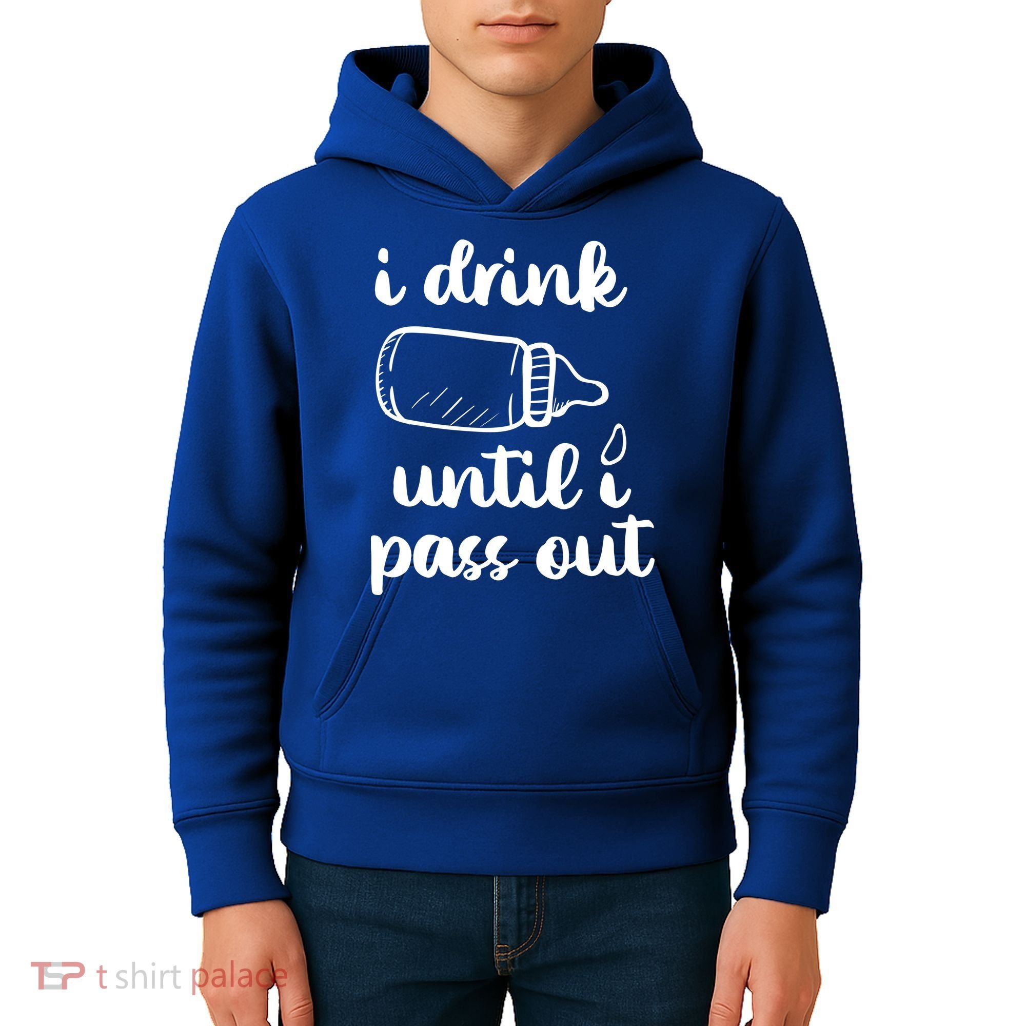 I Drink Until I Pass Out Funny Cute Kids Hoodie
