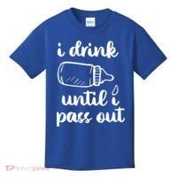 I Drink Until I Pass Out Funny Cute Kids T-Shirt thumb 0