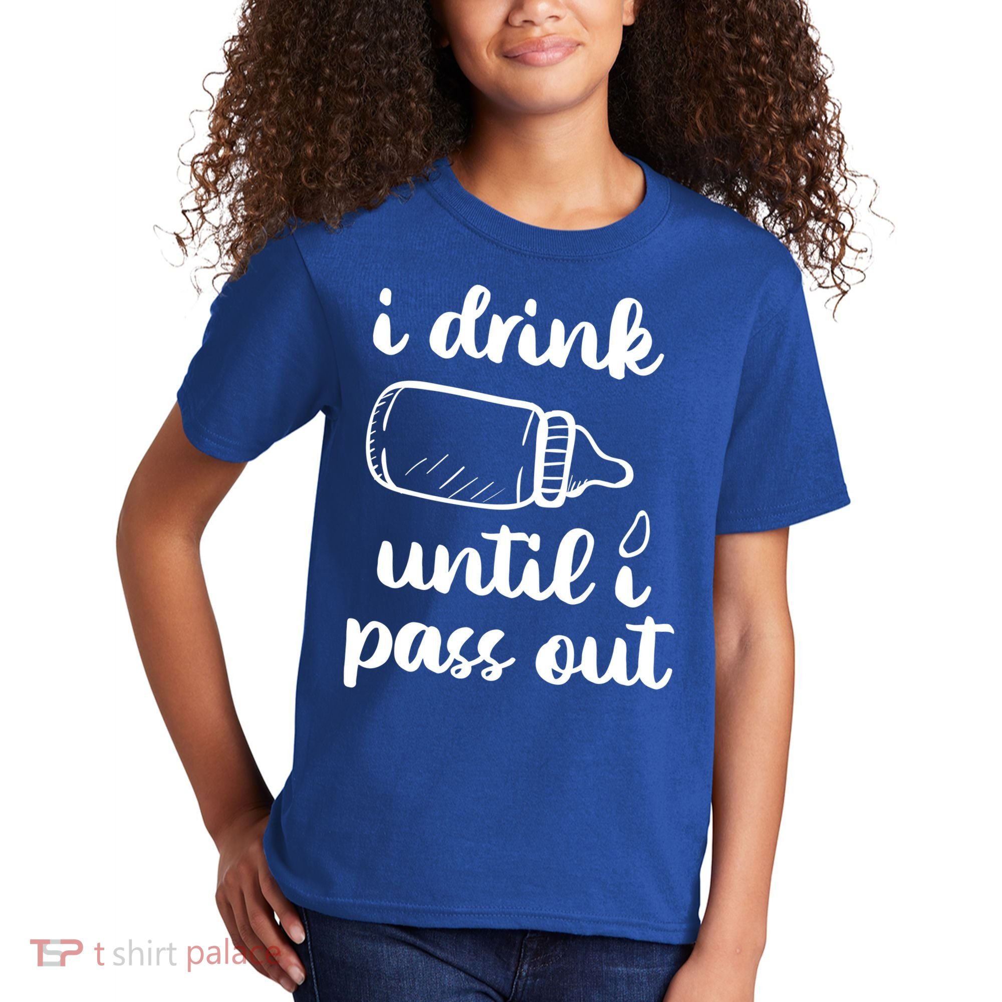 I Drink Until I Pass Out Funny Cute Kids T-Shirt