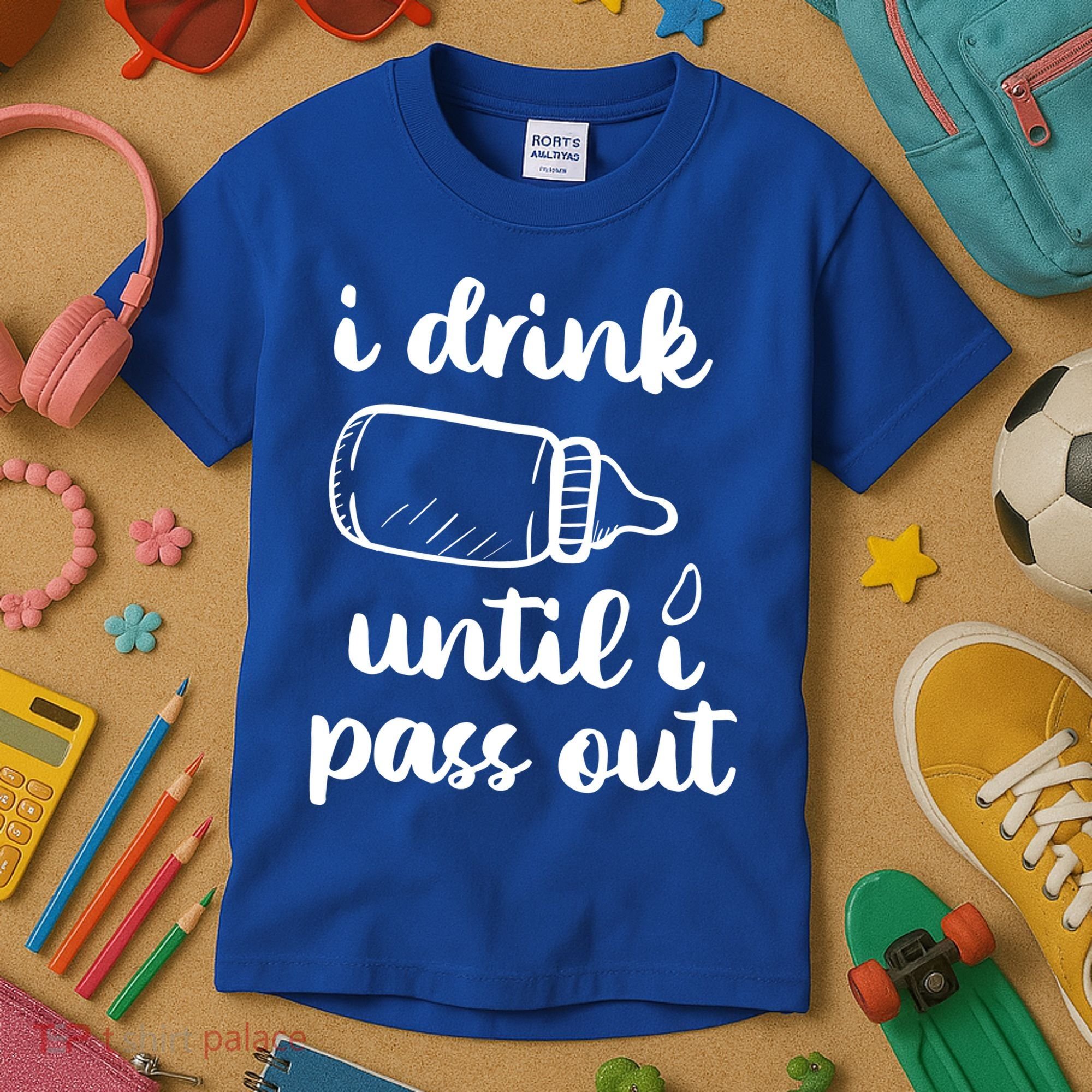 I Drink Until I Pass Out Funny Cute Kids T-Shirt