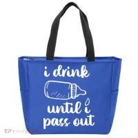 I Drink Until I Pass Out Funny Cute Tote Bag thumb 0