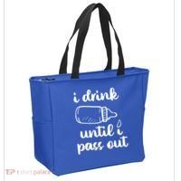 I Drink Until I Pass Out Funny Cute Tote Bag thumb 2