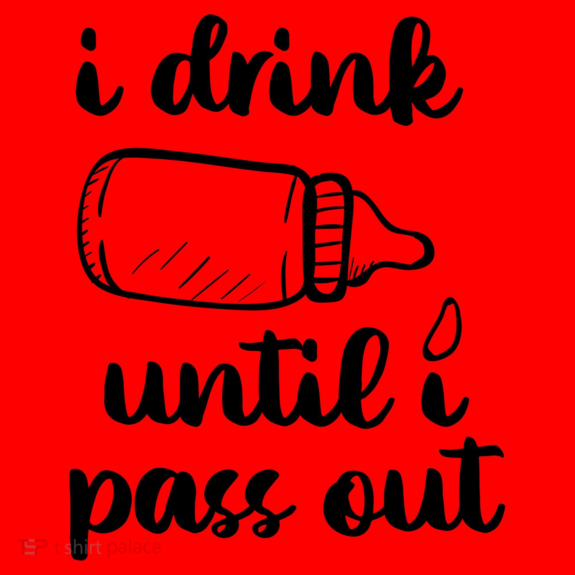 I Drink Until I Pass Out Funny Cute Santa Hat