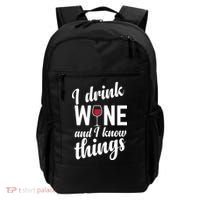 I Drink Wine And I Know Things Backpack thumb 0