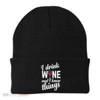 I Drink Wine And I Know Things Beanie thumb 0