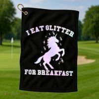 I Eat Glitter For Breakfast Golf Towel thumb 1