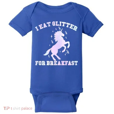 I Eat Glitter For Breakfast Baby Bodysuit