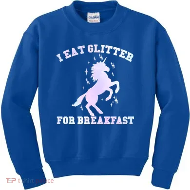 I Eat Glitter For Breakfast Kids Sweatshirt