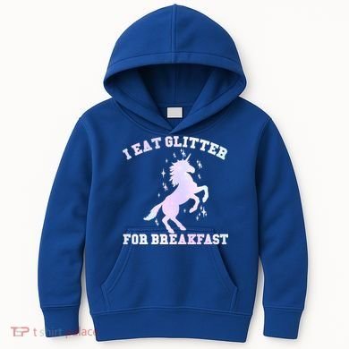 I Eat Glitter For Breakfast Kids Hoodie