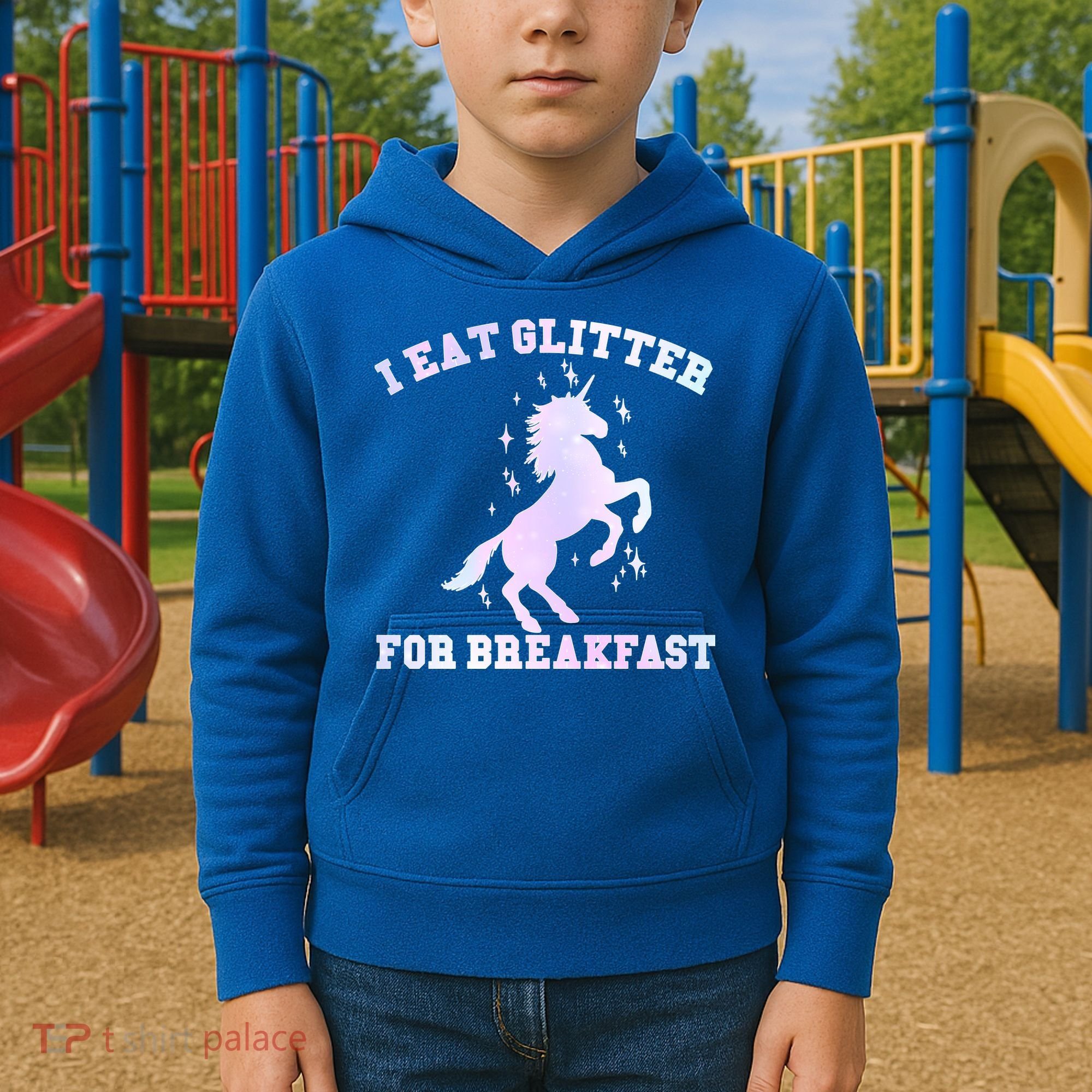 I Eat Glitter For Breakfast Kids Hoodie