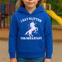 I Eat Glitter For Breakfast Kids Hoodie thumb 3