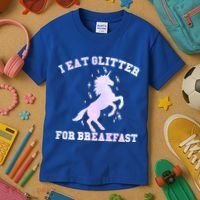 I Eat Glitter For Breakfast Kids T-Shirt thumb 3